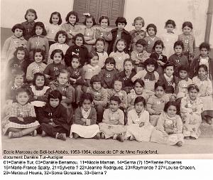 ECOLE MARCEAU FILLES 1953 CP MME FROIDEFOND